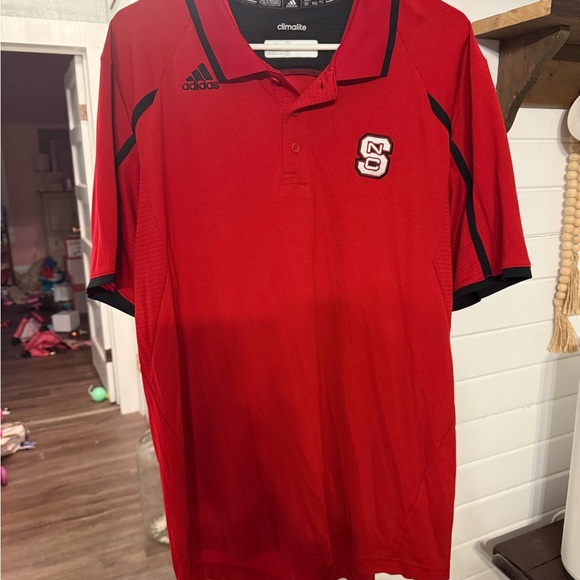 adidas Other - Adidas NC State Red Men's Polo Shirt